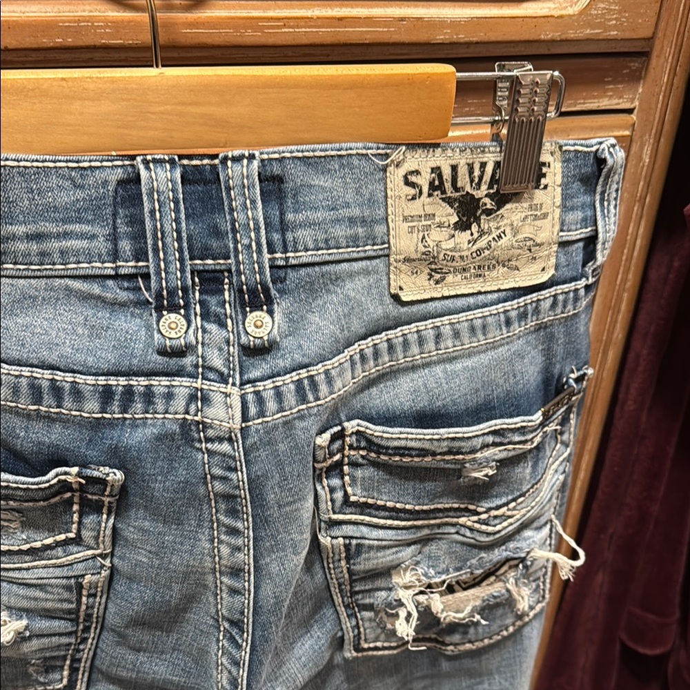 Salvage Men's Blue Jeans Buckle exclusive